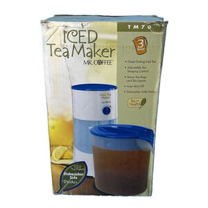 Mr Coffee Iced Tea Maker 3 Quart Model TM70 Blue with Pitcher New